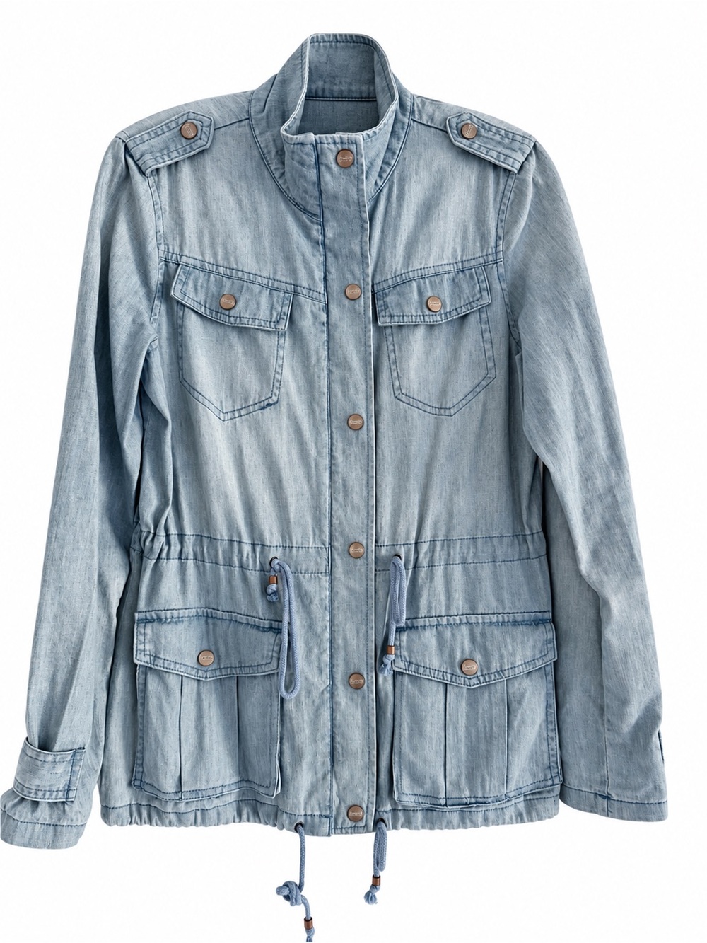 Nannette Light Blue Denim-Style Jacket -SMALL